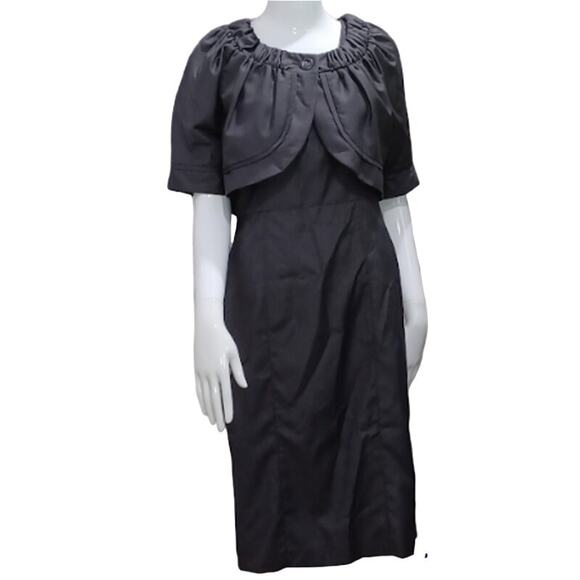 NINE WEST 2-Piece Power Suit, Crop Jacket & Sleeveless Dress SIZE 6 - Picture 1 of 11